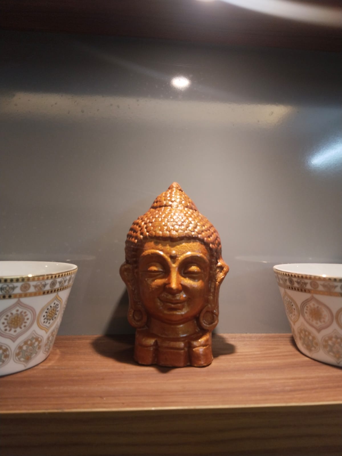 Handmade Terracotta Buddha Head Idol/Showpiece