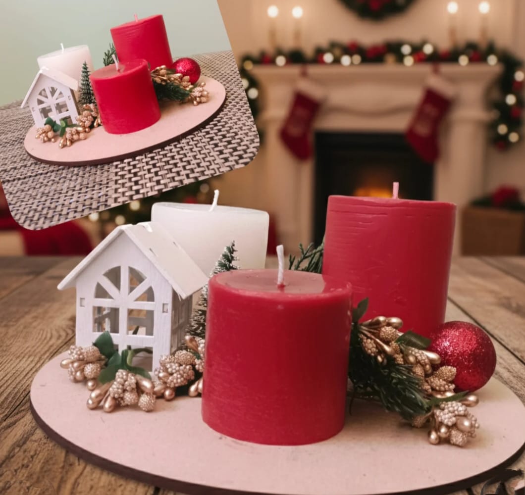 Kerala Rustic 'Oru Veedu' Christmas Village Centerpiece