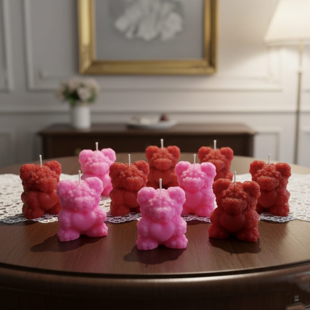 Upaharam Love Bear Set Candle(Packs of TWO)