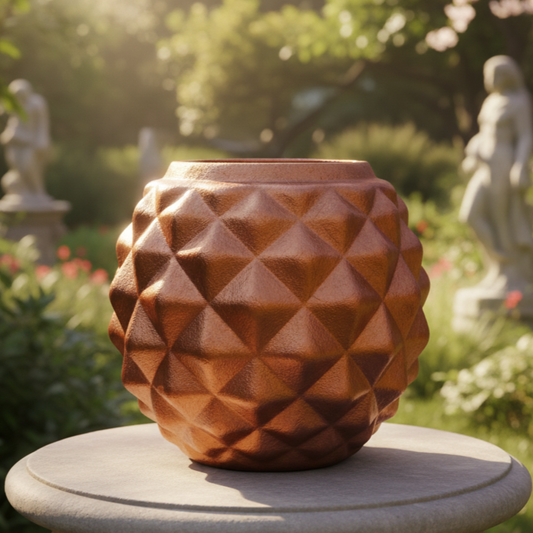 Diamond Design Terracotta Planters -For Decoration