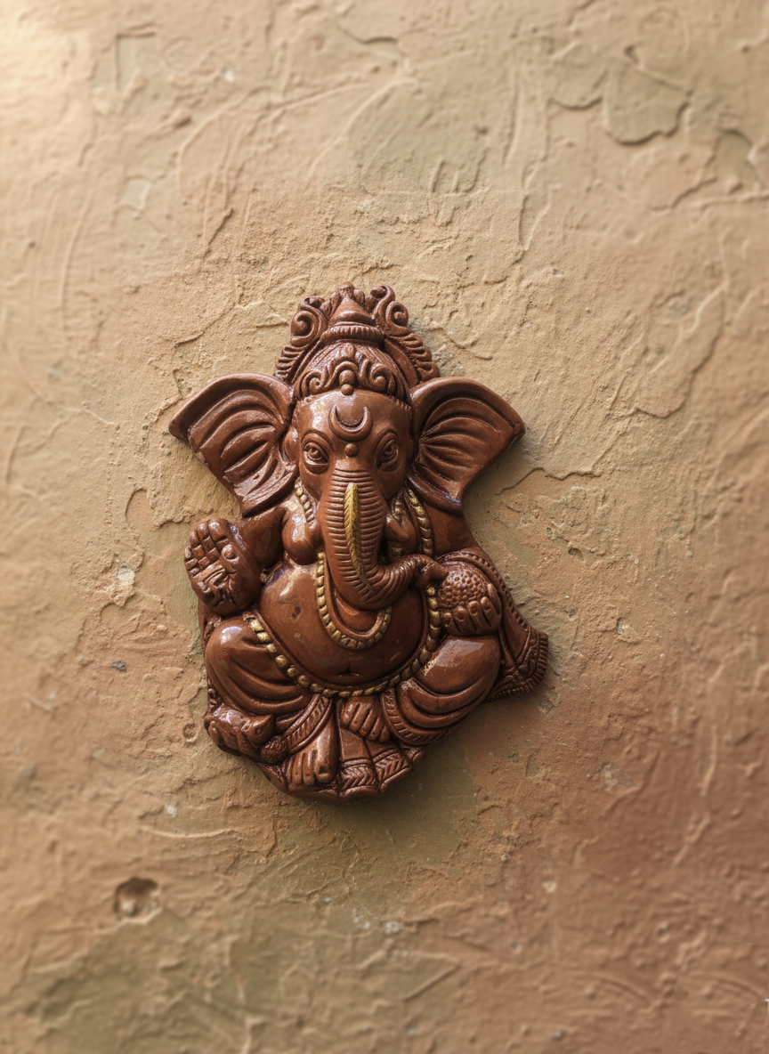Terracotta Ganesha Wall Hanging