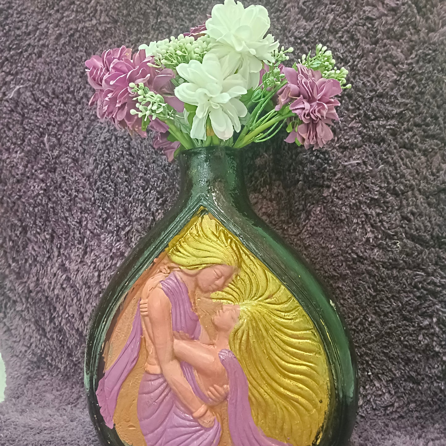 Terracotta Couple Love Embrace Vase | Kerala Handmade Home Decor