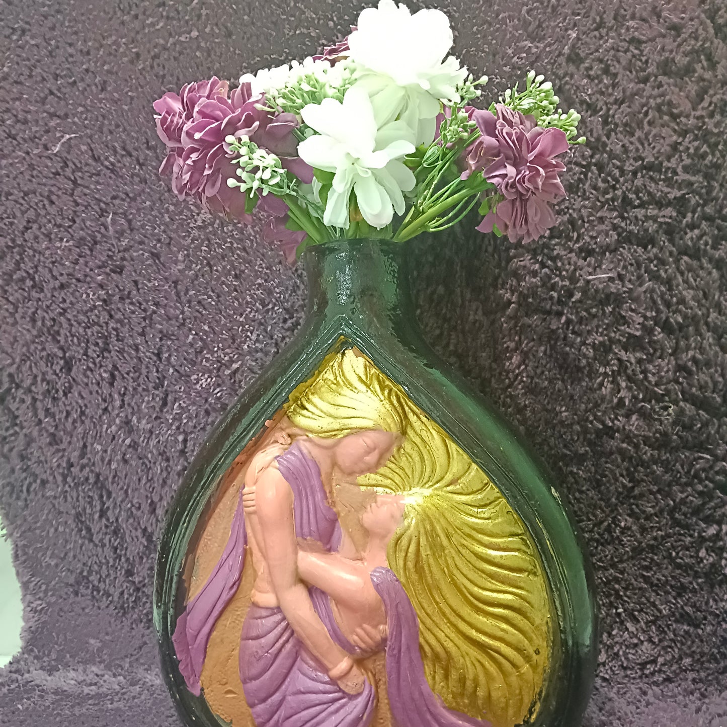 Terracotta Couple Love Embrace Vase | Kerala Handmade Home Decor