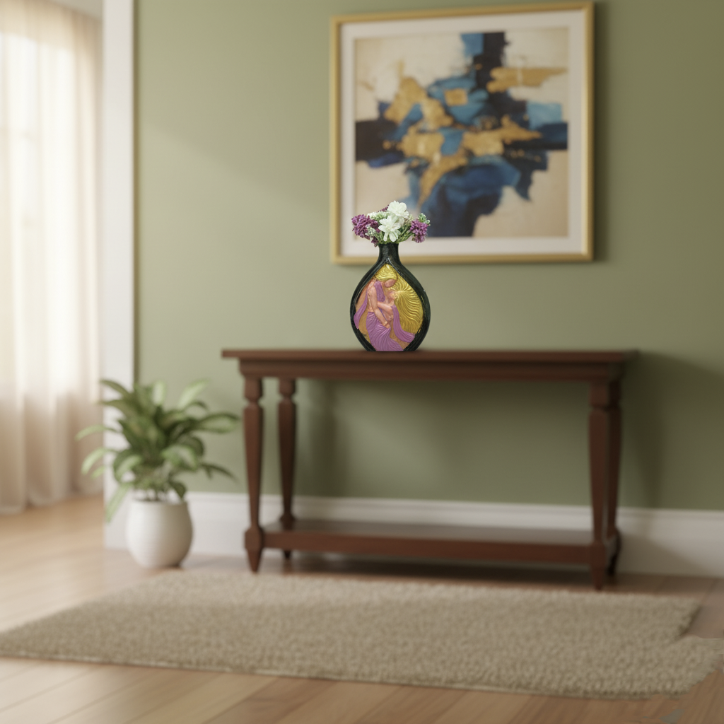 Terracotta Couple Love Embrace Vase | Kerala Handmade Home Decor