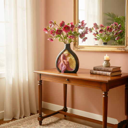 Terracotta Couple Love Embrace Vase | Kerala Handmade Home Decor