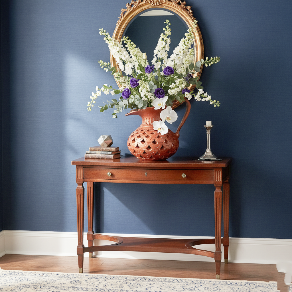 Handmade Terracotta Cutwork Jug | Earthenware Scallop Lattice Pitcher