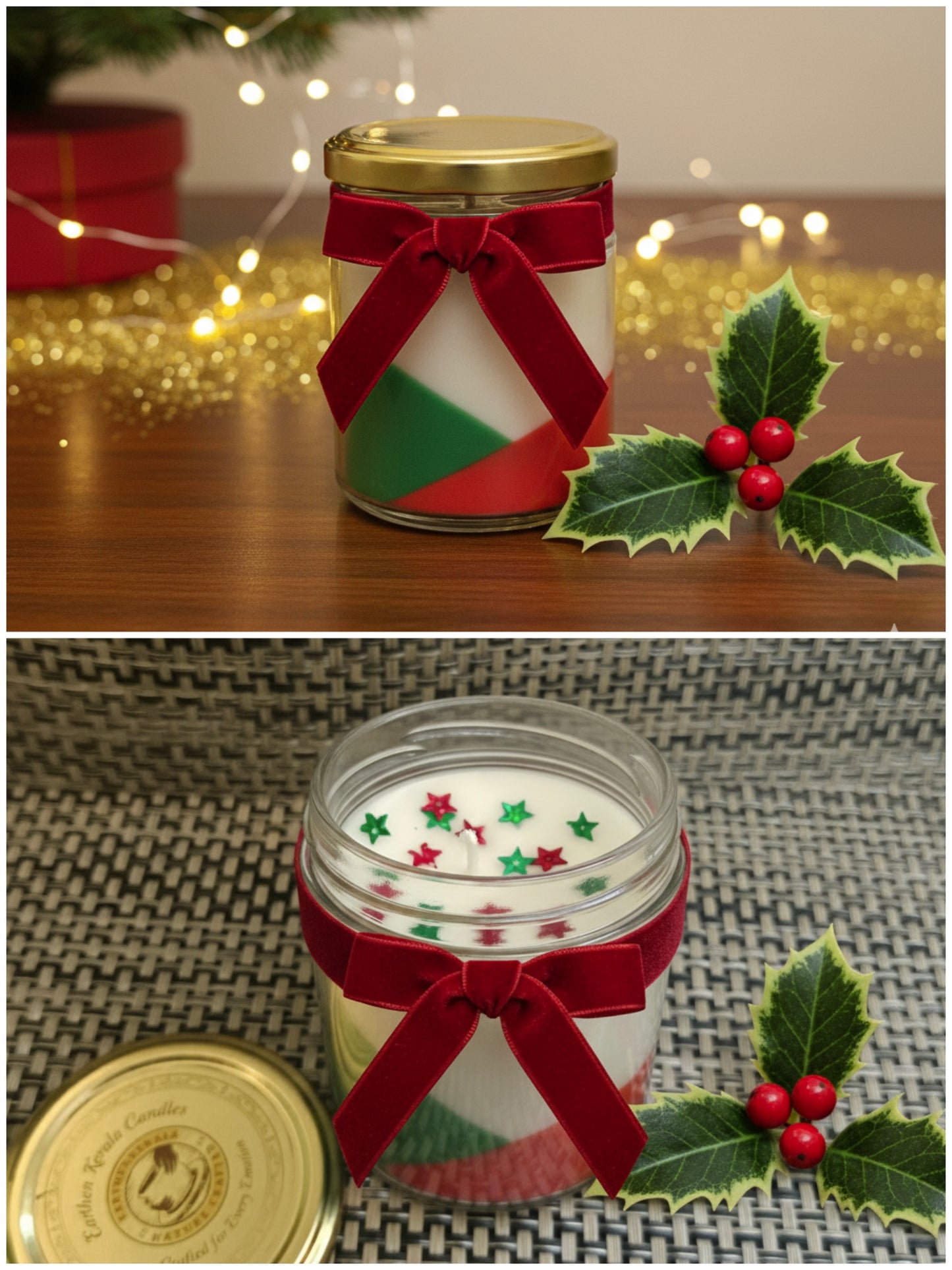 'Festive Cheer' Layered Scented Candle in a Jar
