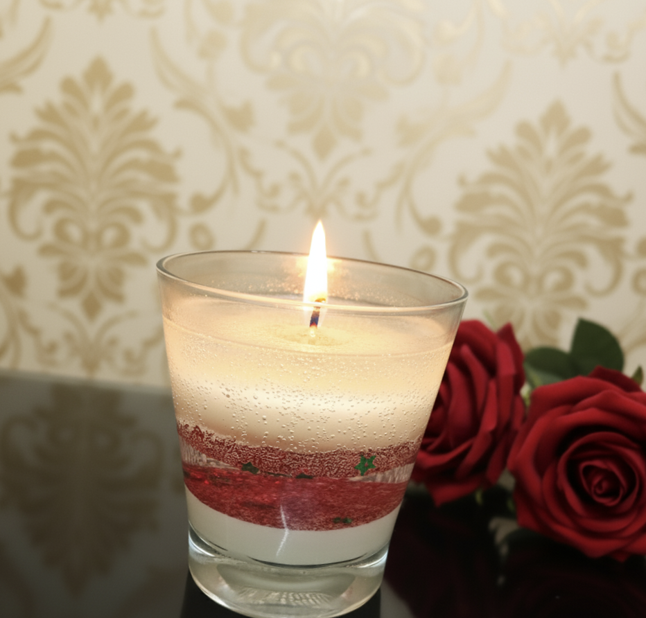 Eternal Glow Layered Gel Candle in Glass