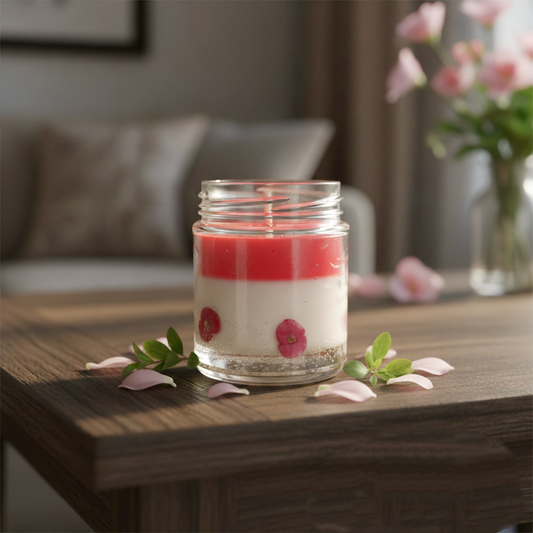 Layered Bloom Jar Candle