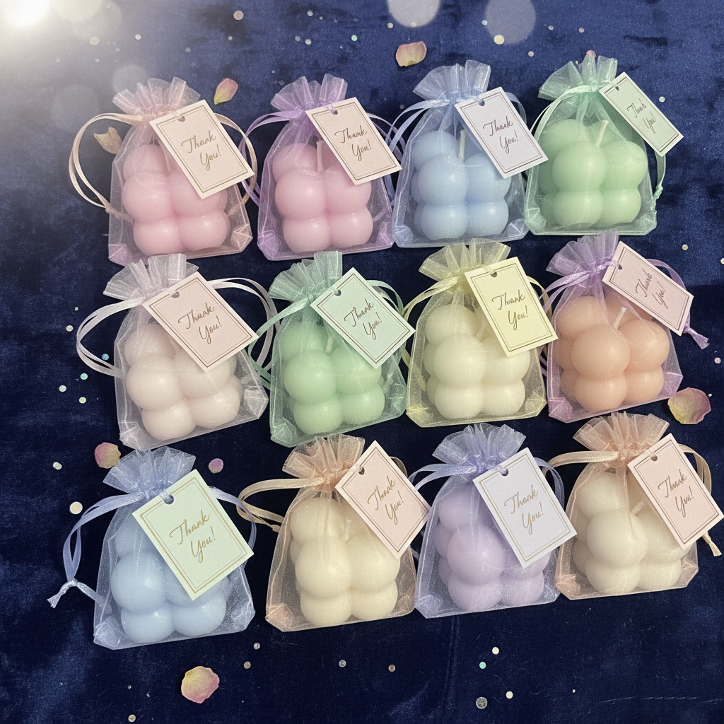 Geometric Bubble Candle(Better for return gifts)