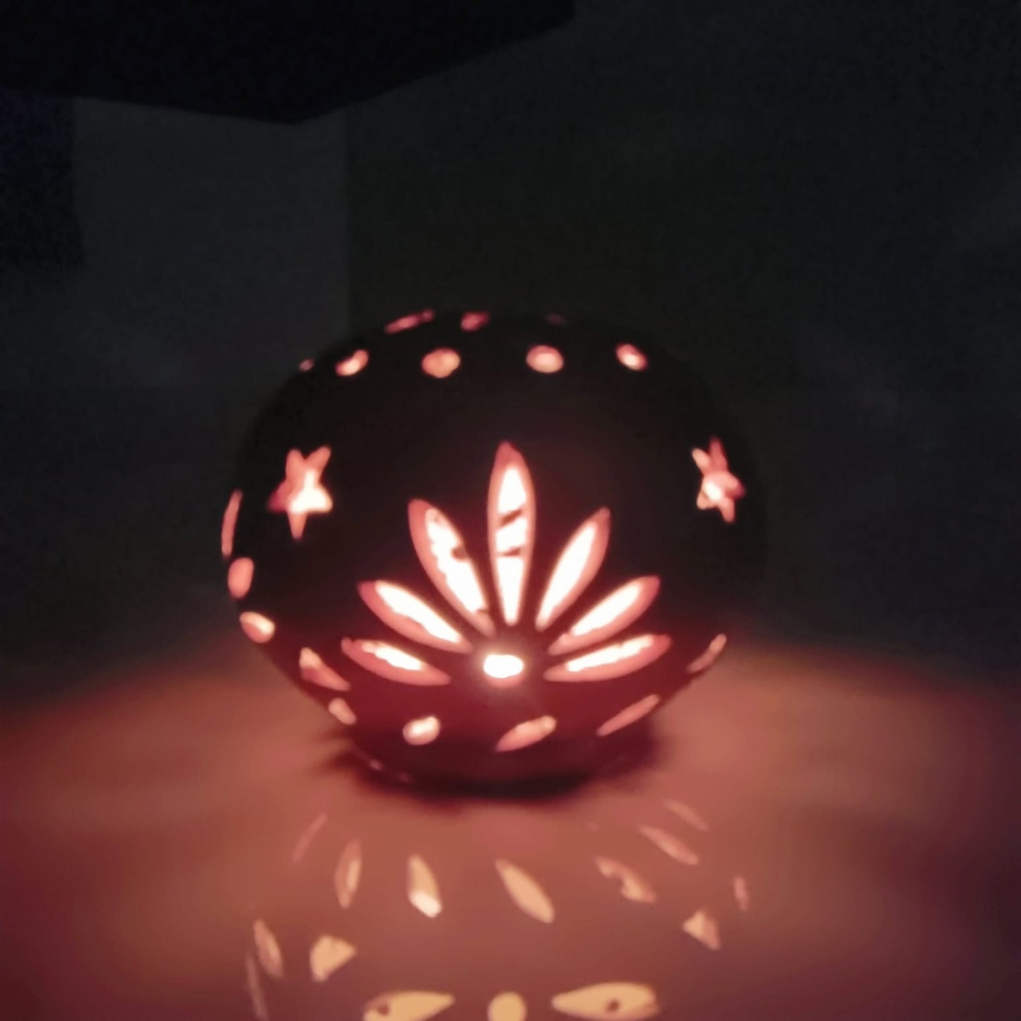 Terracotta Floral Glow Pot