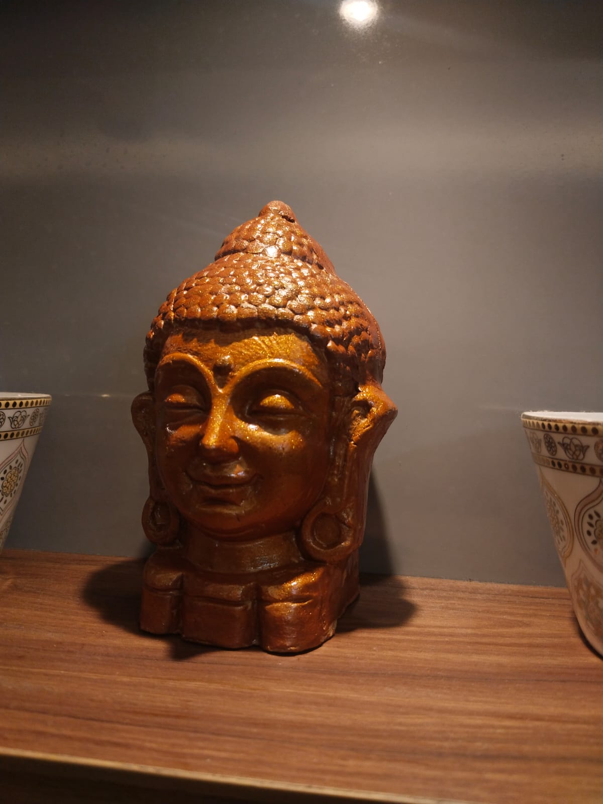 Handmade Terracotta Buddha Head Idol/Showpiece