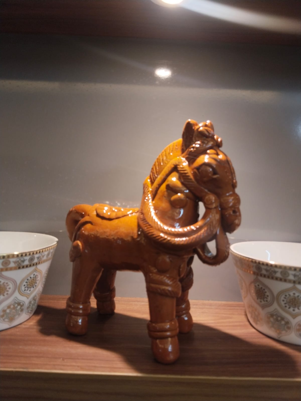 Terracotta Style Horse Figurine