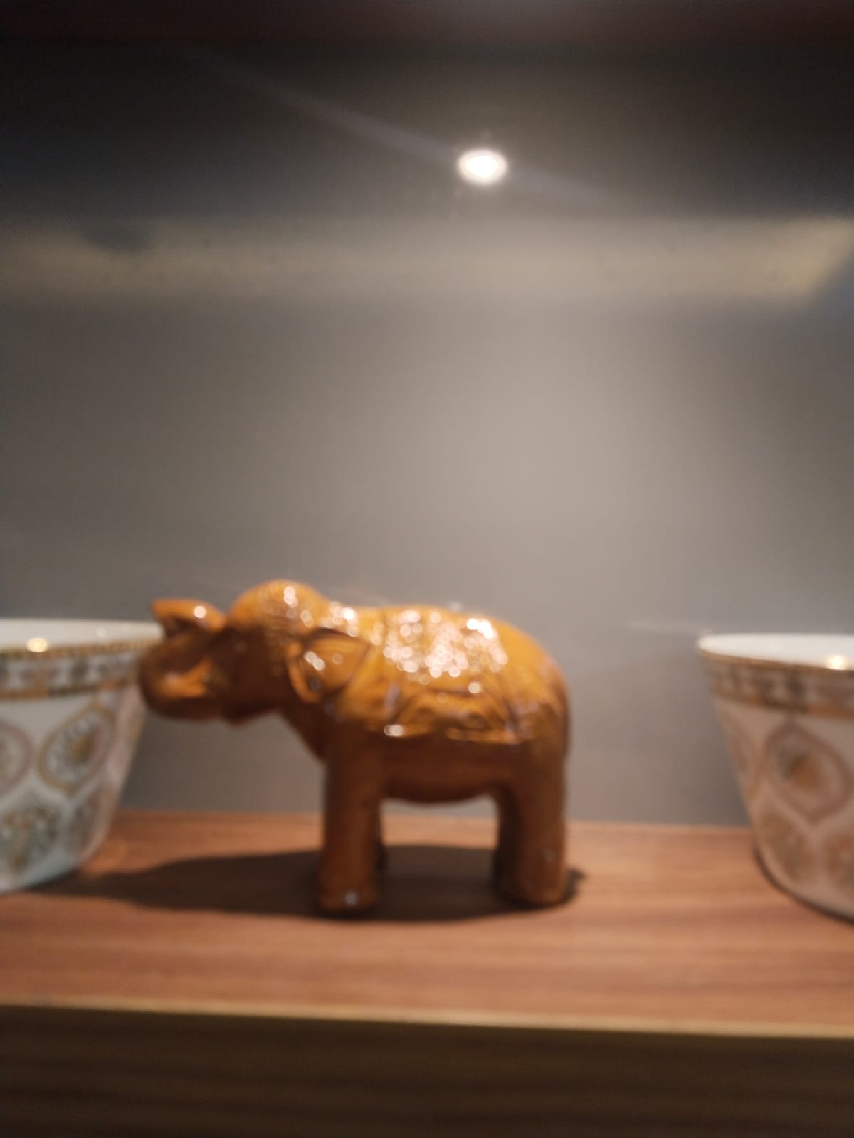 Glossy Brown Decorative Elephant