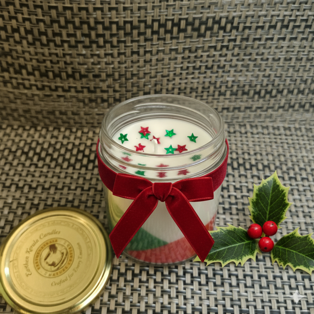 'Festive Cheer' Layered Scented Candle in a Jar
