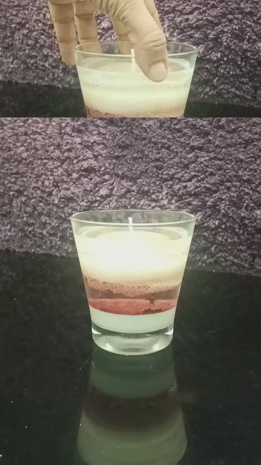 Eternal Glow Layered Gel Candle in Glass